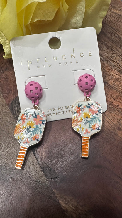 The Patterned Pickleball Earrings