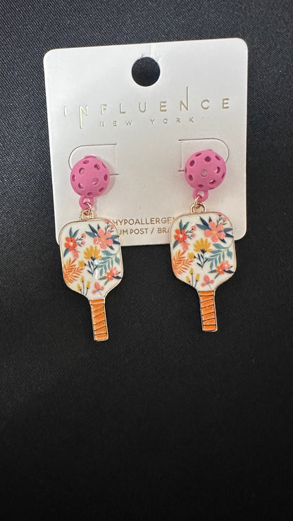 The Patterned Pickleball Earrings