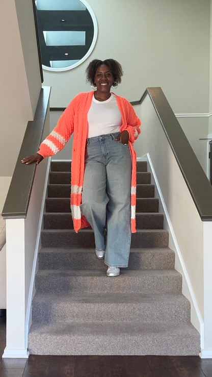 The Orange Sherbet Cardigan Sweater