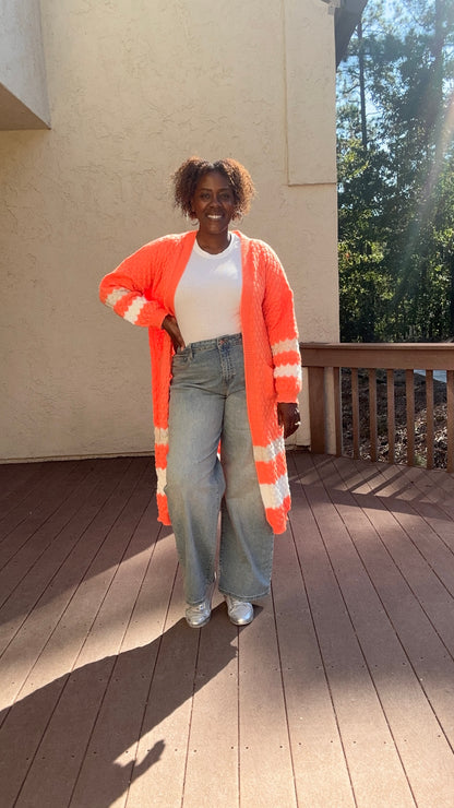 The Orange Sherbet Cardigan Sweater