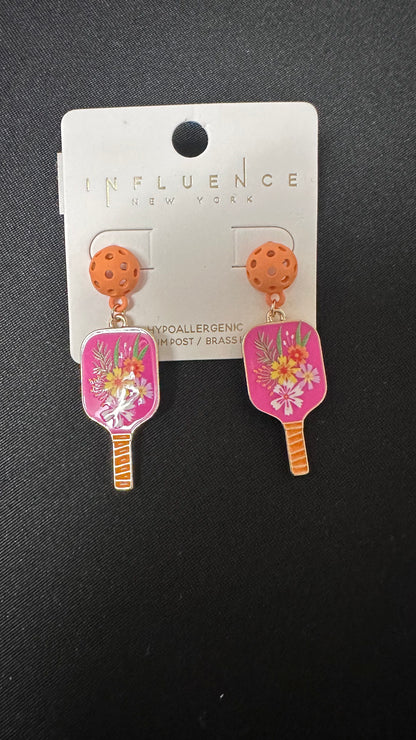 The Patterned Pickleball Earrings