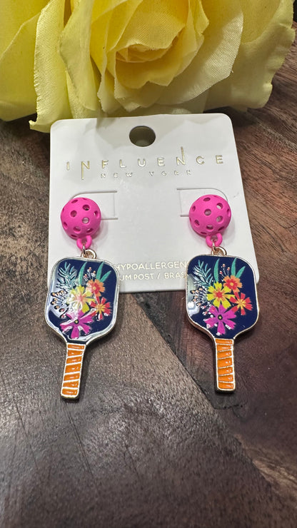 The Patterned Pickleball Earrings